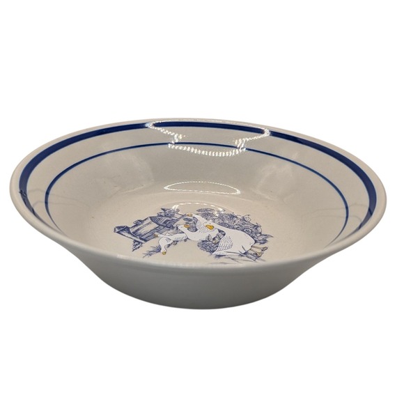 Vintage Century Stoneware Bowl Cereal‎ Soup Goose Barn Blue 1980s Seven In SEE - Picture 7 of 11